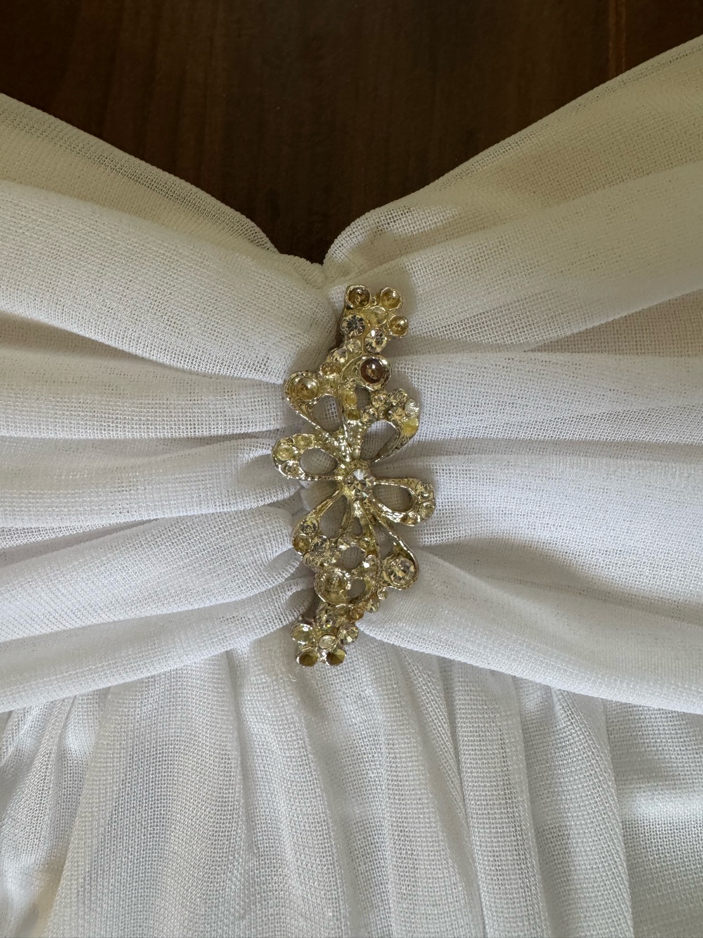 White Strapless Maxi Dress - Picture 4 of 4